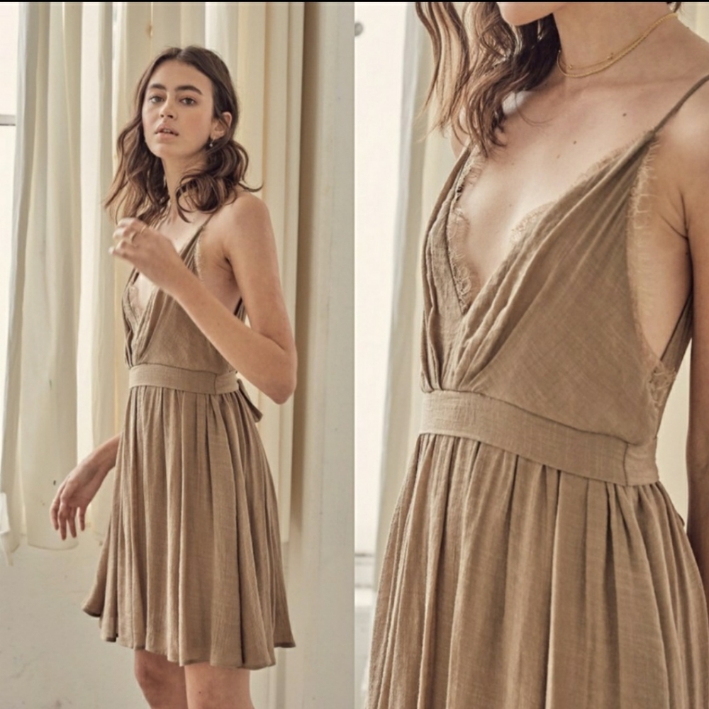 SOLD OUT 57331 Lace Trimmed Dress - Picture 2 of 3